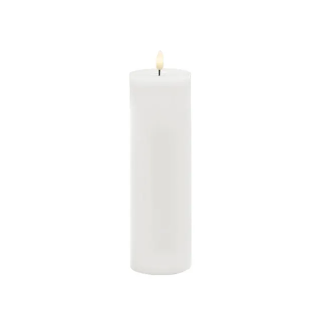 Wax LED Trueflame Event Pillar Candle White (5.5x20cmH)