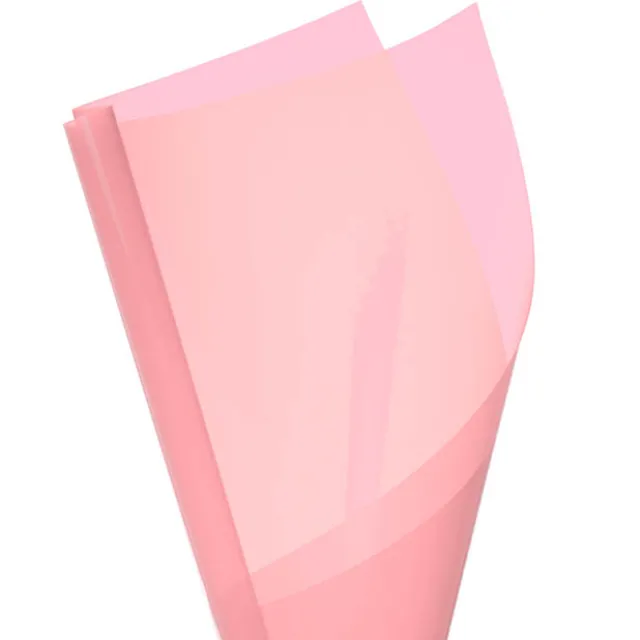 Coloured Cellophane 40 micron Baby Pink (50x70cm) Pack 150