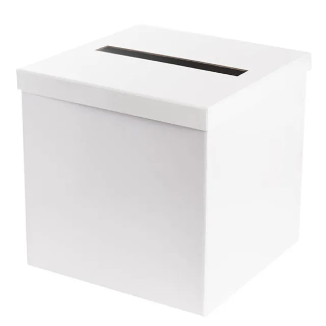 Wishing Well Card Box Flat Pack White (305x305x300mmH)