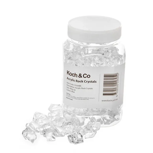 Acrylic Rock Crystal Scatters 15x25mm Clear (400g Jar)