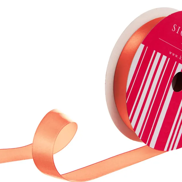 Bulk Ribbon Single Face Satin Peach (25mmx50m)