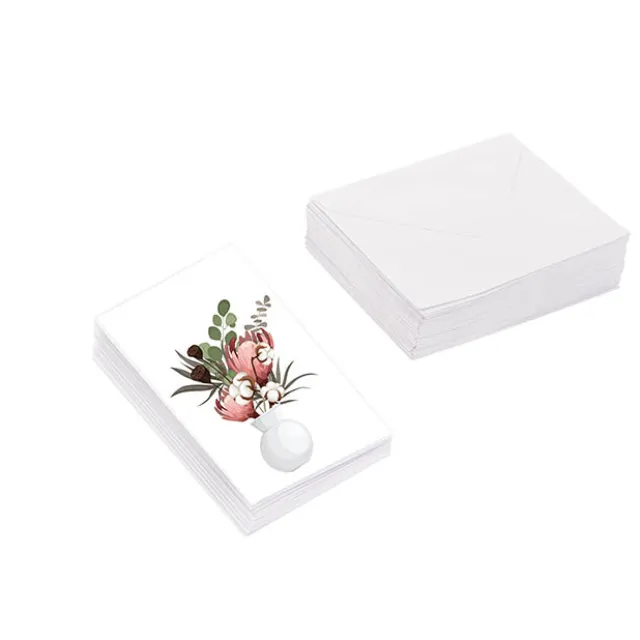 Classic Gift Card & Envelope Natives Vase Pk25 (6.5x10cmH)