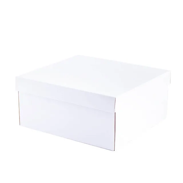 Hamper Box Rectangle Large and Lid White (33x30x15cmH)