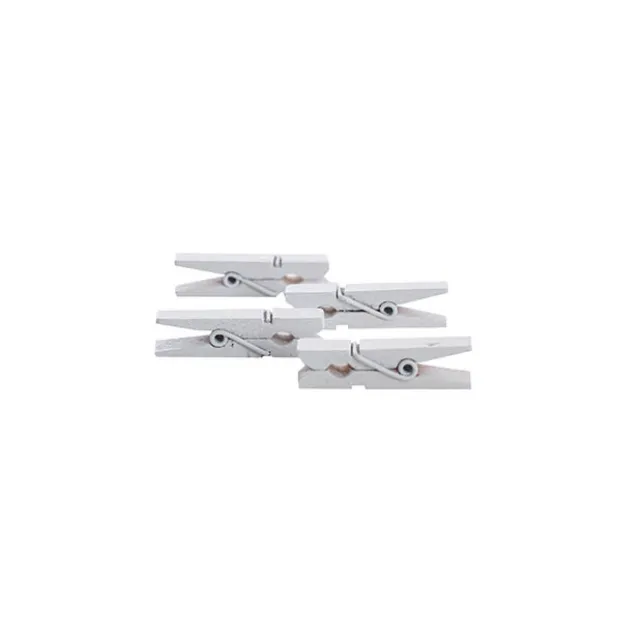 Wooden Craft Pegs Pack 25 White (35mm)