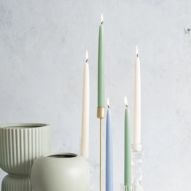 Signature Taper Dinner Candle Pack 2 Pale Sage (2x25cmH)