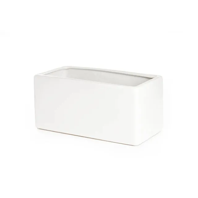Ceramic Bondi Rectangle Trough White (25x12x12cmH)