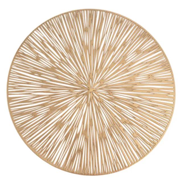 Table Placemat Round Set 2 Round Gold (38cmD)