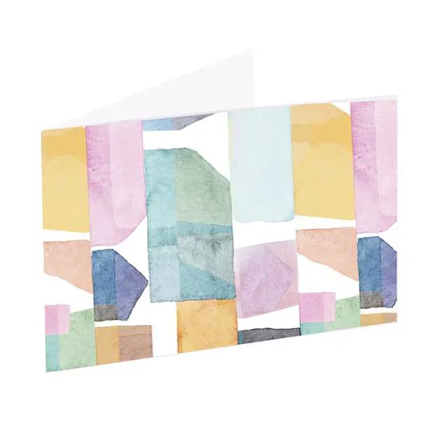 Artisan Gift Card & Envelope Geo Colour Pk25 (10x6.5cmH)