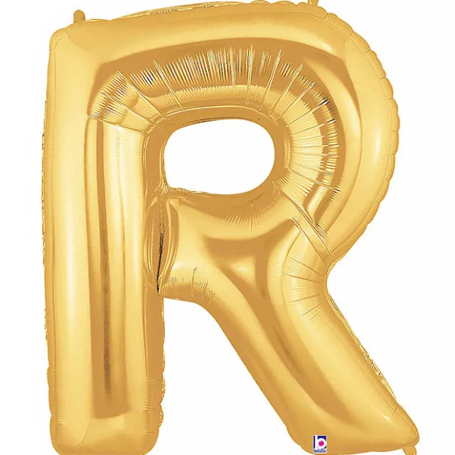 Foil Balloon 40" (101.6cmH) Letter 'R' Gold
