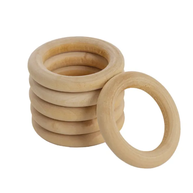 Wooden Napkin Ring Pack 6 Natural (0.8cmx4.5cmD)