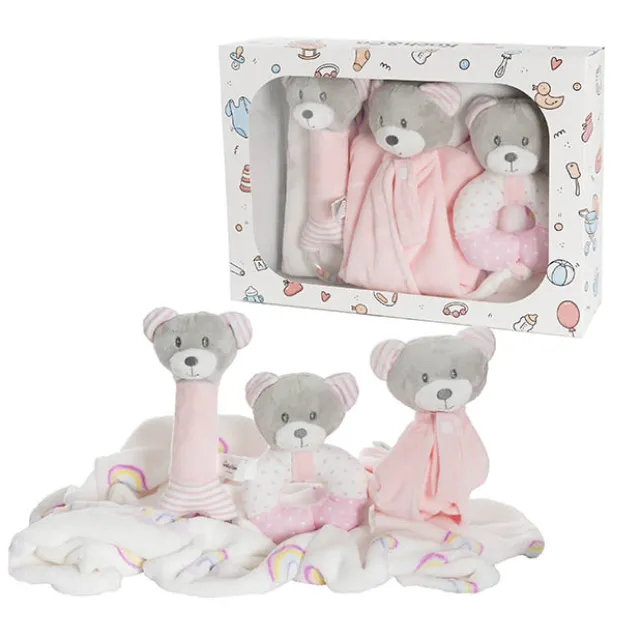 Baby Gift Pack Bear Accessories And Blanket Baby Pink