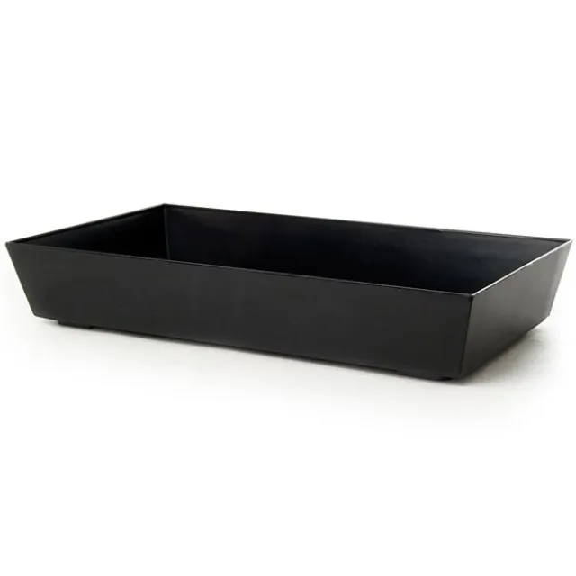 Tray Plastic Rectangle (36x20x6cm) Black