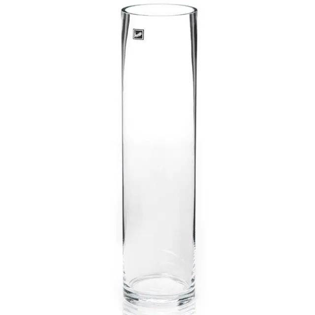 Glass Cylinder Vase Clear (10Dx40cmH)