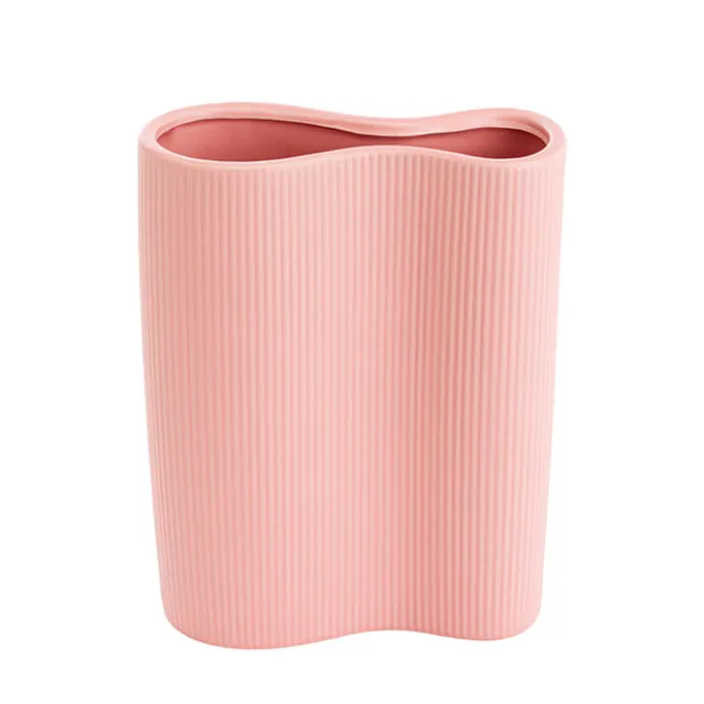 Ceramic Cyprus Muse Vase Matte Light Pink (17x7x23cmH)