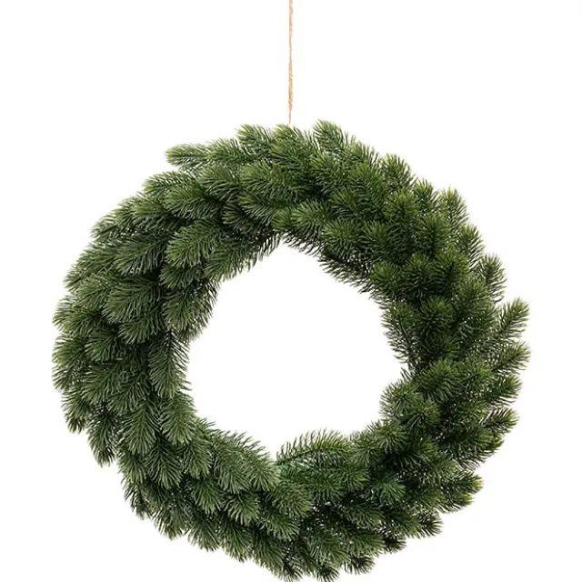 Real Touch Traditional Pine Wreath Green (45cmD)