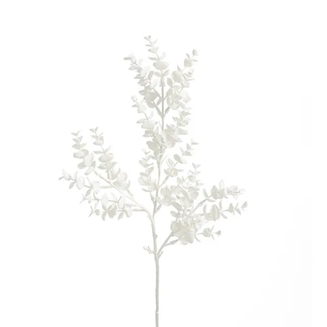 Eucalyptus Baby Leaf Spray White (62cmH)