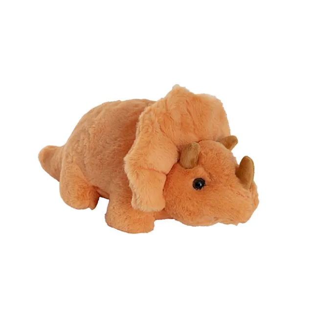 Triceratops Dinosaur Plush Soft Toy Orange (31x16cmHT)