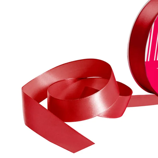 Bulk Ribbon Single Face Satin Rouge Red (25mmx50m)
