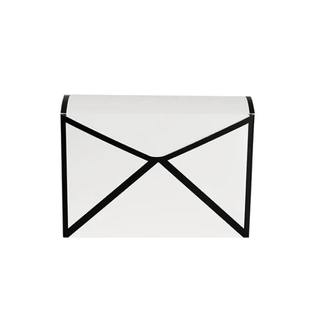 Envelope Flower Box Large Paisley White Pk5 (23Lx8Dx16cmH)