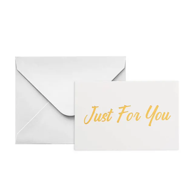 Gold Foil Card & Envelope Just For You Pack 25 (10x6.5Hcm)