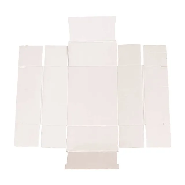 Gift Hamper Box with PVC Lid Rectangle White (25Lx20Wx10Hcm)