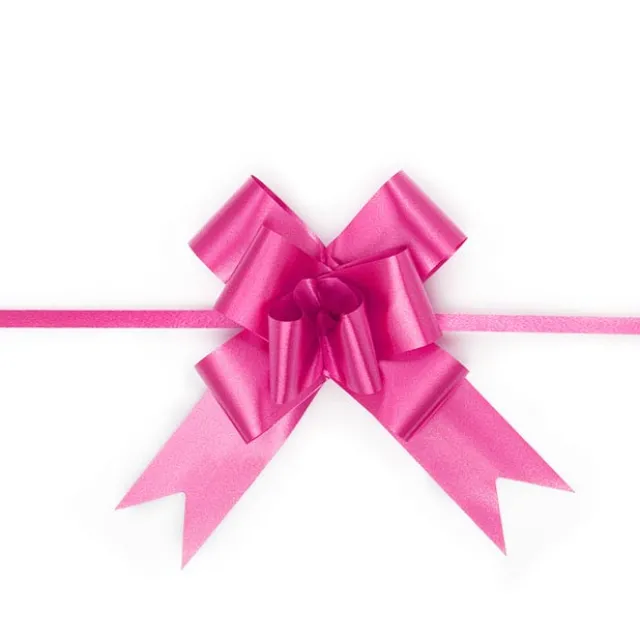 Ribbon Pull Bow Hot Pink (32mmx53cm) Pack 25