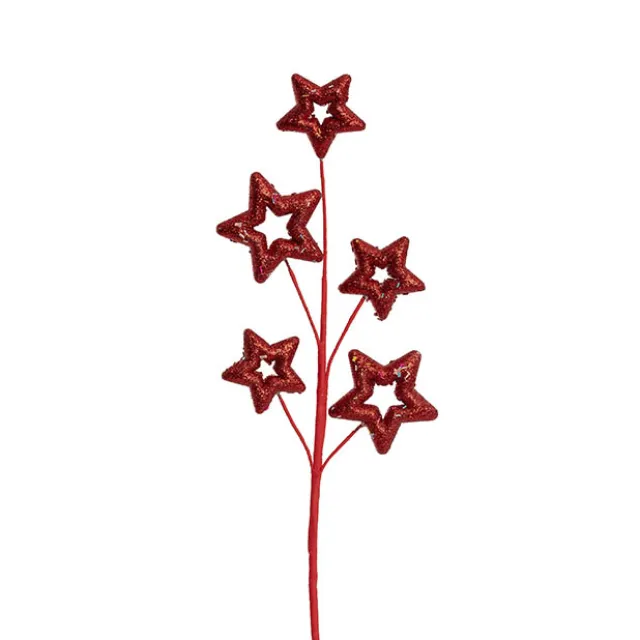 Donut Star Spray w Sprinkles Red (43cmH)