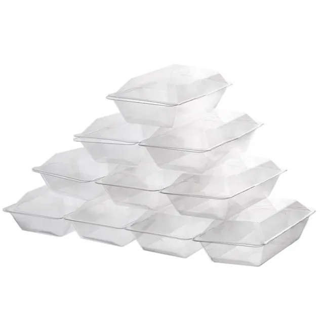 Acetate Corsage Clamshell Box Pack 10 Clear (22.5x12x7cmH)