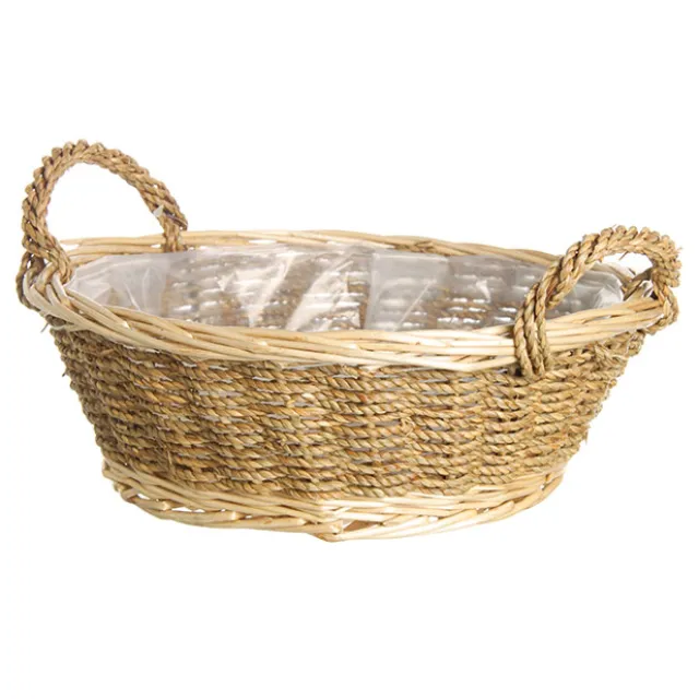 Seagrass Willow Tray Round Natural (29cmDx10cmH)