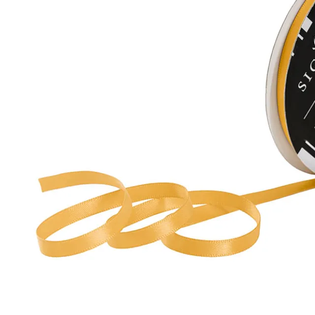 Ribbon Satin Deluxe Double Faced Gold (6mmx25m)