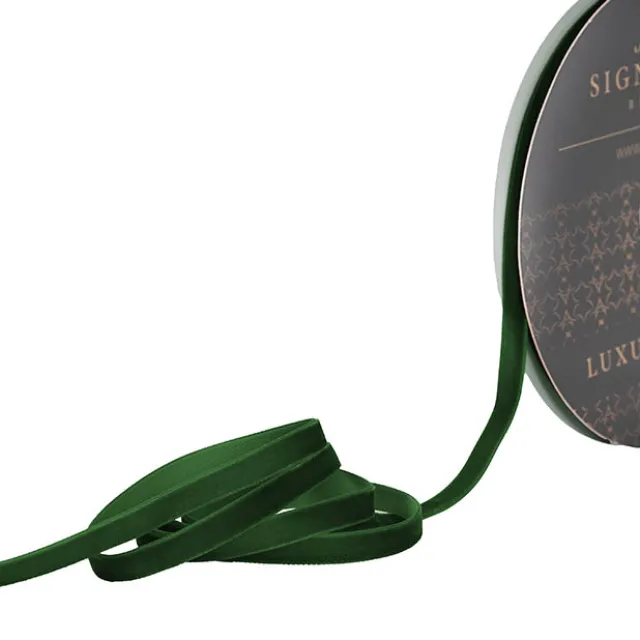 Ribbon Premium Plush Velvet Woven Forest Green (10mmx20m)