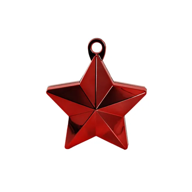 Balloon Weight Star (9.5cmHx9.5cmL) Metallic Red 140g
