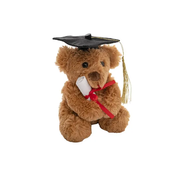 Graduation Teddy Bear Harvey Plush Soft Toy Brown (15cmST)