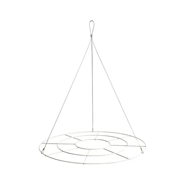 Hanging Floral Chandelier Large Single White (90cmDx100cmH)