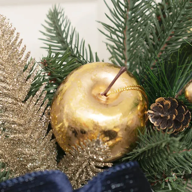 Hanging Apples Pack 4 Metallic Gold (5cmD)