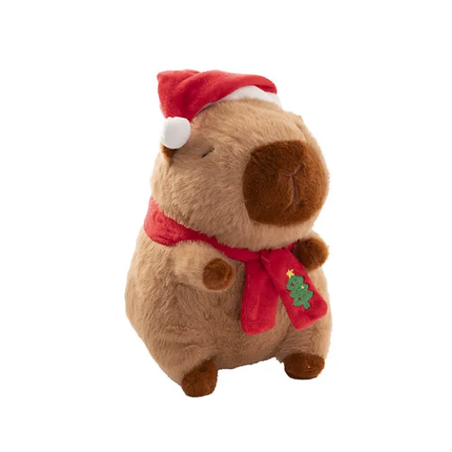 Christmas Capybara George Plush Toy Brown (22cmST)