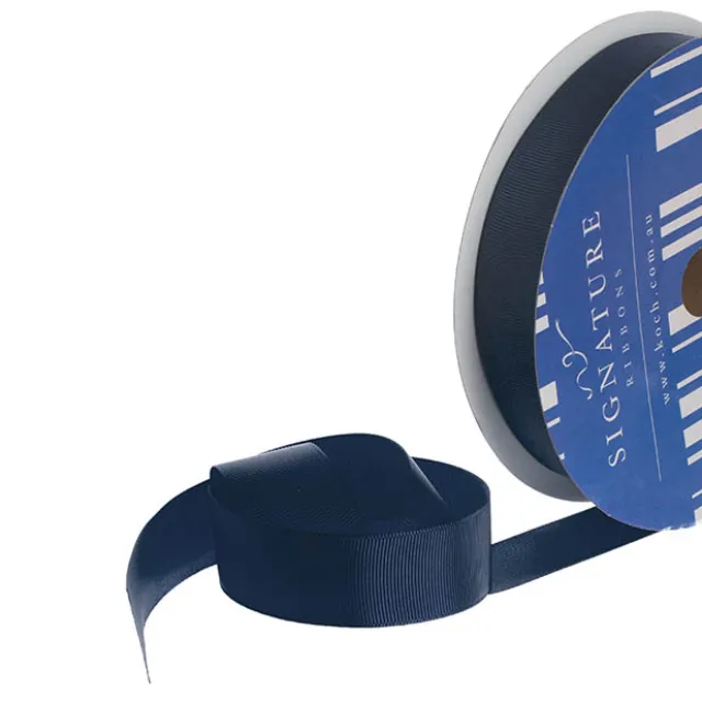 Bulk Grosgrain Ribbon Plain Navy (25mmx50m)