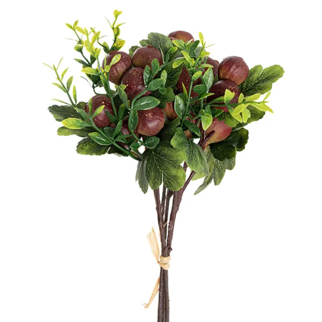 Artificial Fig Bouquet Burgundy (33cmH)