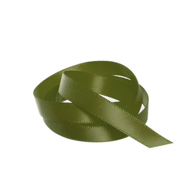 Ribbon Satin Deluxe Double Faced Olive (10mmx25m)
