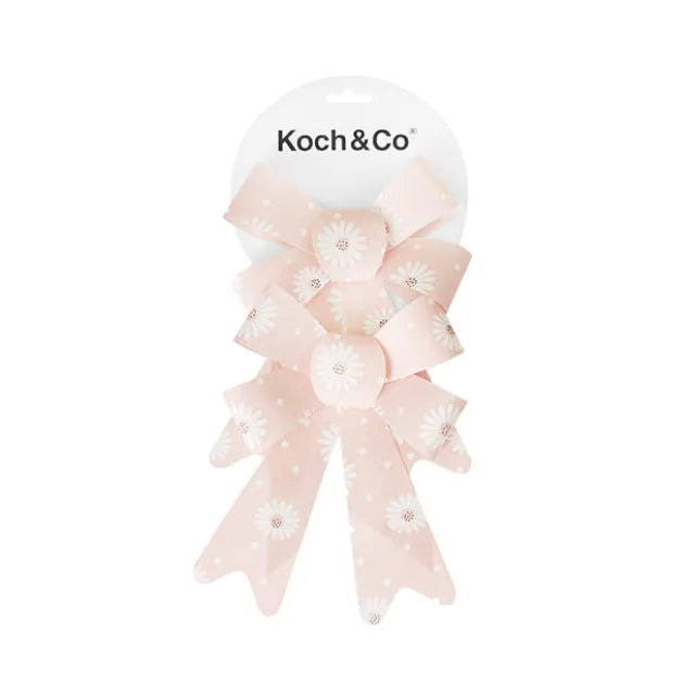 Pre-Made Bow Fabric Top Daisy Delight Blush Pack 2 (14x19cm)