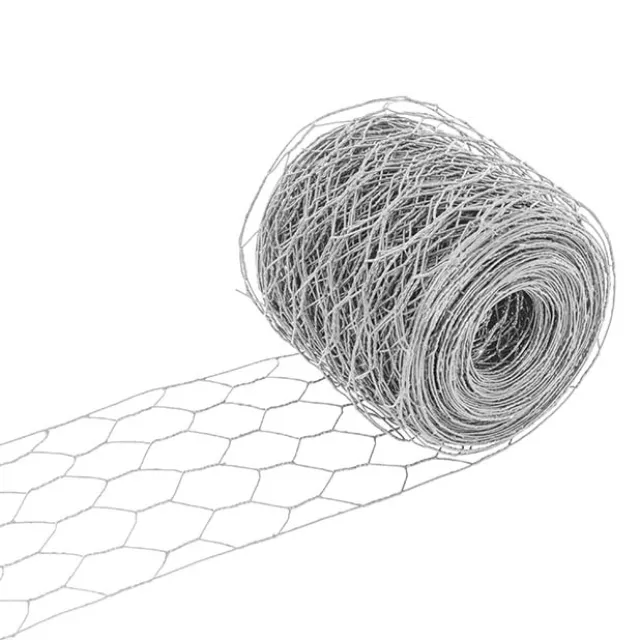 Chicken Wire Florist Rolls HexNet 24g (10cmx20m) Silver