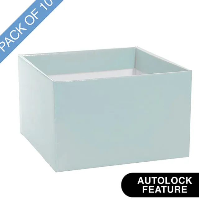 Large Posy Box Autolock Base Pack 10 Baby Blue (22x14cmH)