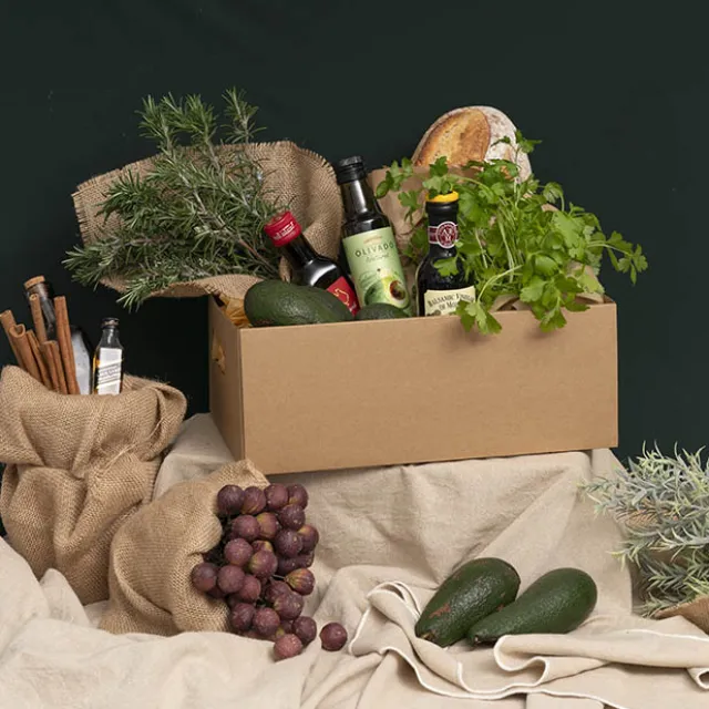 Hamper Catering Tray Flat Pack Medium Brown (36x25x14Hcm)