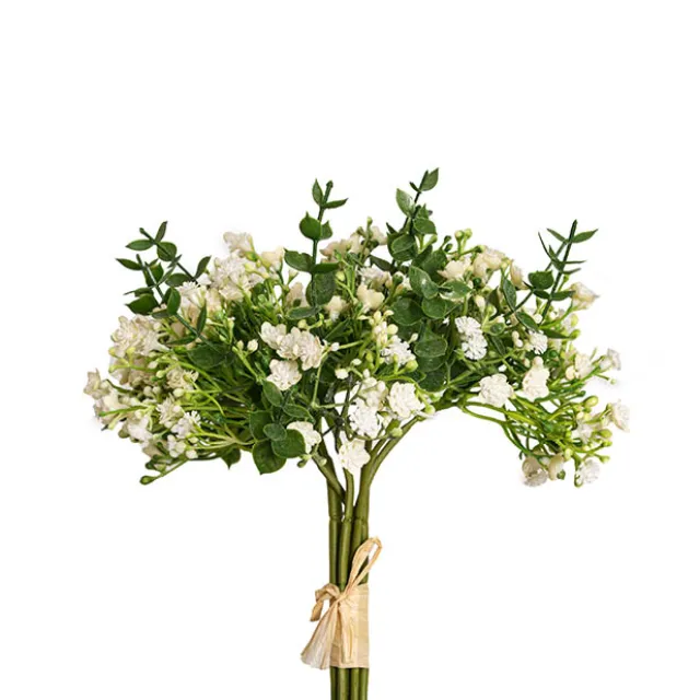 Gypsophila Baby's Breath & Eucalyptus Bouquet White (31cmH)