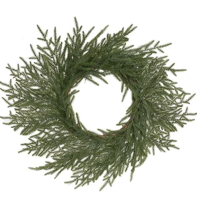 Norway Spruce Real Touch Pine Wreath Green (55cmD)