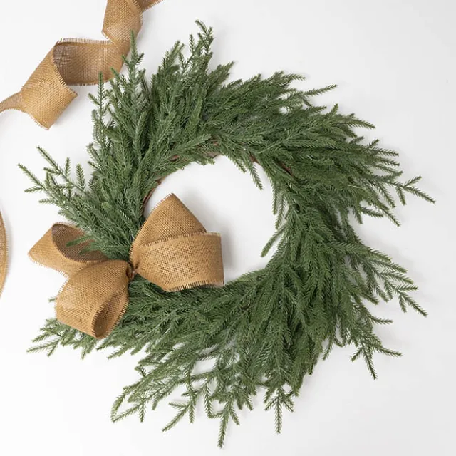 Norway Spruce Real Touch Pine Wreath Green (55cmD)