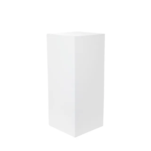 Fibreglass Plinth Square Gloss White (32x32x71cmH)