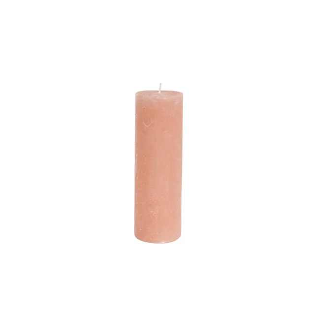 Fleur Pillar Candle Peach (5x15cmH)