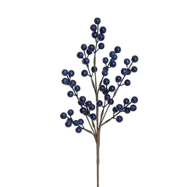 Christmas Berry Spray Navy Blue (43cmH)