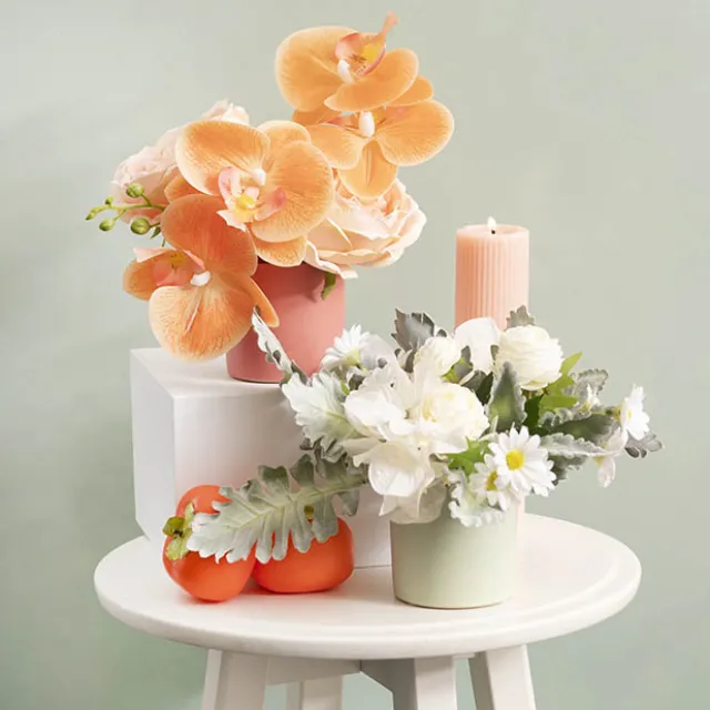 Ceramic Cylinder Pot Satin Matte Sage (8x8cmH)